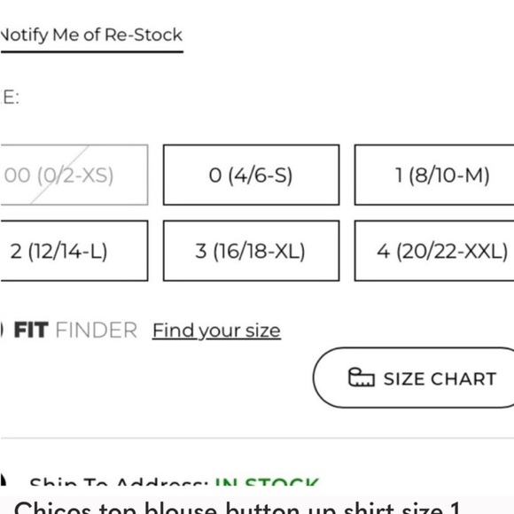 Chicos top blouse button up shirt size 1 (M) - Picture 7 of 7